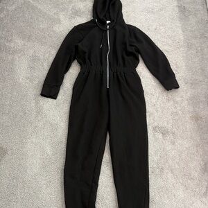 WeWoreWhat Black Hooded Jumpsuit